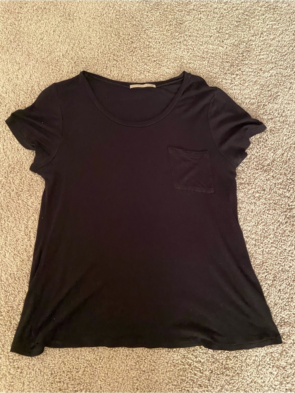 Basic Black Short Sleeve Pocket Tee